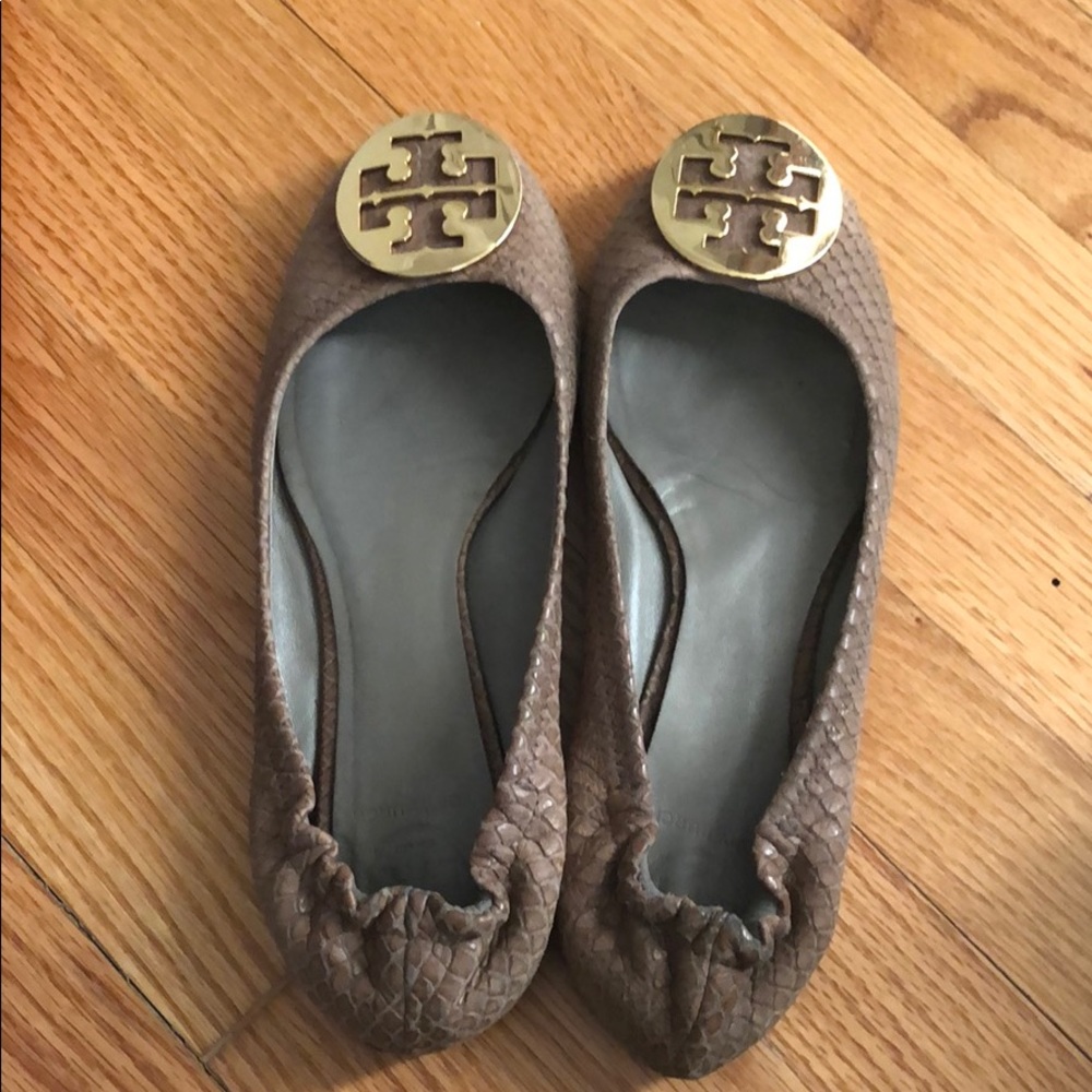 Tory Burch croc texture flats - 8.5